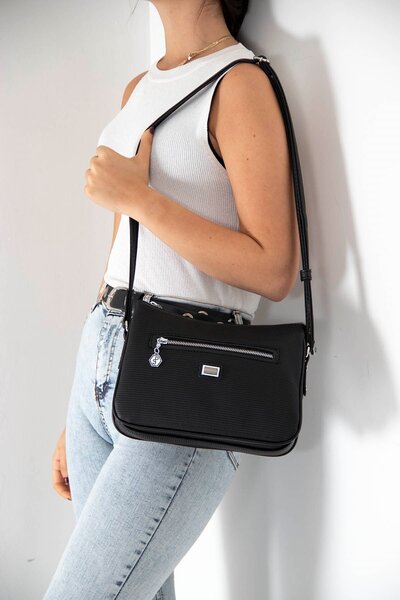 Silver Polo Siyah - Siyah SP818 Kadın Çapraz Çanta