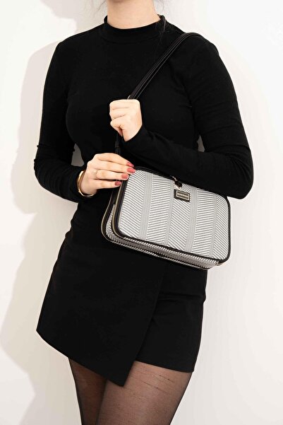 Silver Polo Чорно-біла - Чорна SP899 Жіноча сумка через плече