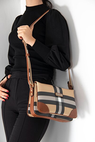 Silver Polo Bej - Taba SP784 Kadın Çapraz Çanta