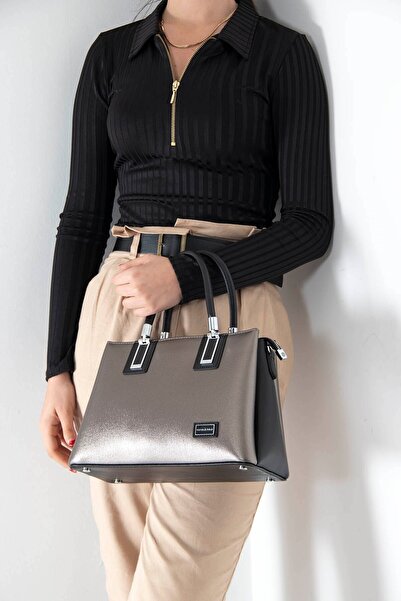 Silver Polo Geantă de mână Platinum - Black SP1000 pentru femei