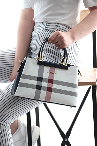 Silver Polo حقيبة يد نسائية بيضاء - لاسي SP913