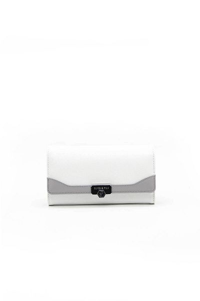 Silver Polo Ασημί & Polo White - Γκρι SP979 Γυναικείο πορτοφόλι & θήκη για κάρτες