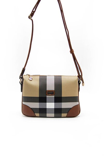 Silver Polo Bej - Taba SP784 Kadın Çapraz Çanta