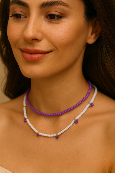 EsEr Butik قلادة دينيس لايف مكونة من حباتين