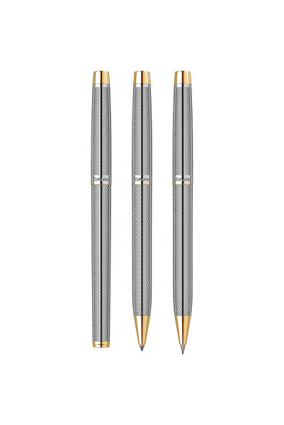 WizDesign 722W GOLDKROM DOLMA KALEM + TÜKENMEZKALEM + VERSATİL KALEM - GARANTİLİ / İSME ÖZEL