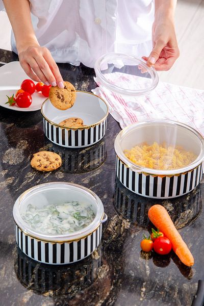 Le murano Lady Trio Enamel 3-Piece Storage Container Set 14 |   16 |   18cm