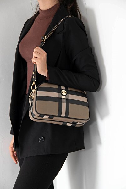 Silver Polo حقيبة كروس نسائية باللون البني - أسود SP745