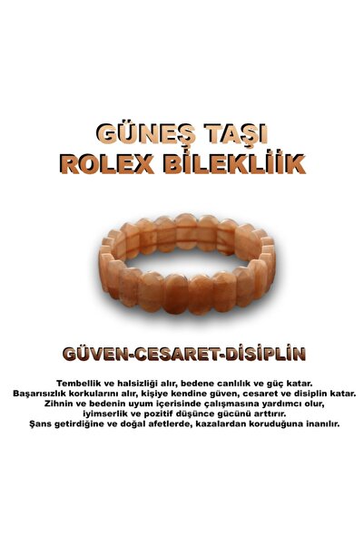 OSMANLI DOĞAL TAŞ Sertifikalı Doğal Taş Bileklik - Güneş Taşı B667