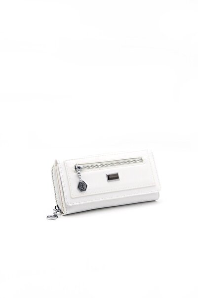 Silver Polo Silver & Polo White - White Sp846 Women's Wallet & Card Holder