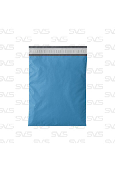 SVS ETİKET PLASTİK Cepsiz Renkli Kargo Poşeti - 35x45 Cm - Mavi - 100 Adet