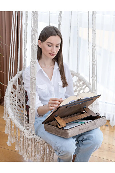 Vigo Wood Minderli Kitap Tutucu Yatakta Kitap Okuma Standı Laptop Tutucu Tablet Tutucu