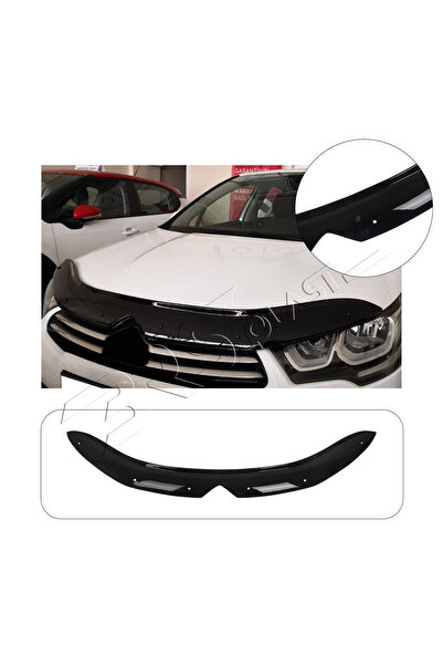 BRSPLAST Citroen C4 Uyumlu 2010-2018 Abs Piano Black Kaput Rüzgarlığı