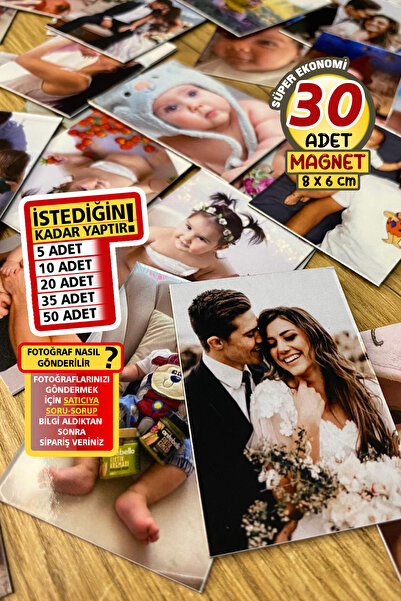 cici magnet www.cicimagnet.com 30 Adet Fotoğraflı Resimli Buzdolabı Magneti (...