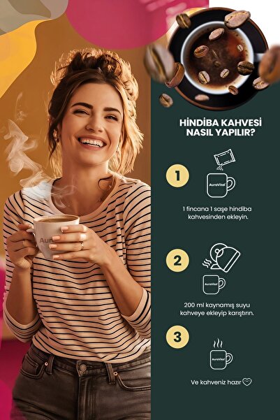 AuraVital Hindiba Kahvesi L-Carnitin Içeren Detox Form Diyet 30x3 gr