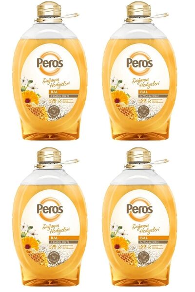 Peros 4 Adet-sıvı Sabun Bal & Pamuk Çiçeği 3 Kg X 4lü Süper Avantaj Paketi