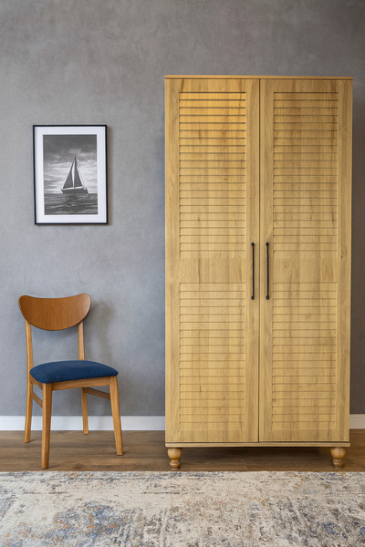 arionkids Pera Wood 2 Kapaklı-çekmeceli Dayanıklı MDF Dolap | REHAU Kapaklı | Şık Ve Kullanışlı Dolap