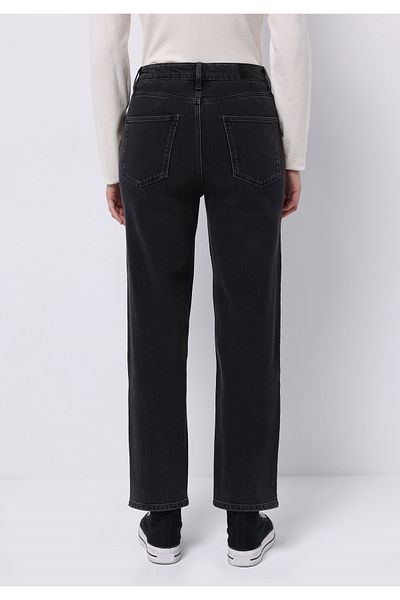 Colin's Straight Fit High Waist Straight Leg Women's Black Jean Trousers