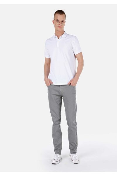 Colin's Straight Fit Mid Waist Straight Leg Men's Gray Trousers
