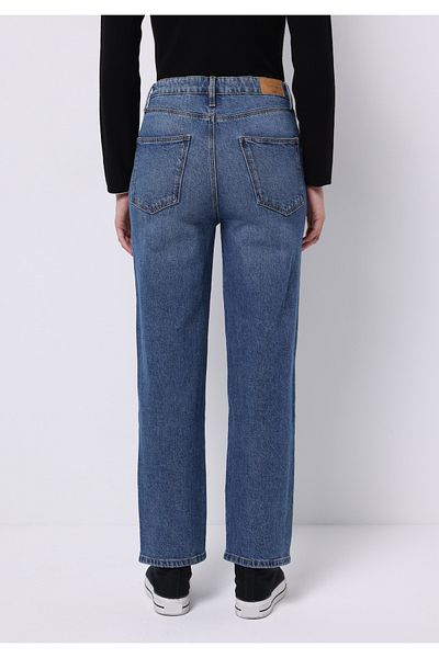 Colin's Straight Fit High Waist Straight Leg Women's Black Jean Trousers