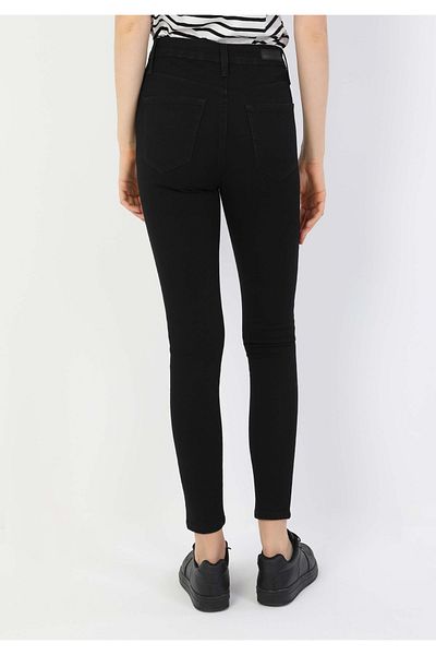Colin's Super Slim Fit High Waist Narrow Leg Women's Black Jean Trousers