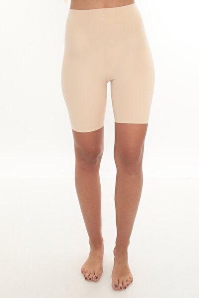 Sh Mağazacılık Porfy Laser Cut 5 Zone Women's Shorts Corset - No Trace, No Inside, Skin Color