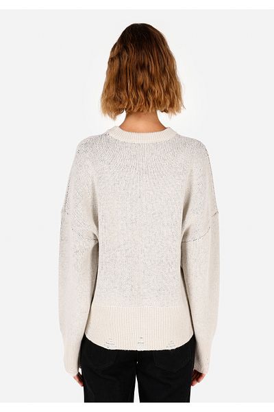 Colin's Comfort Fit Round Neck Women's Ecru Sweater