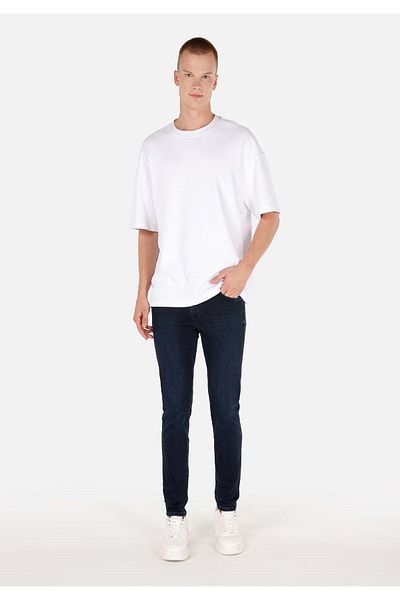 Colin's Skinny Fit Low Waist Narrow Leg Men's Navy Blue Denim Jean Trousers