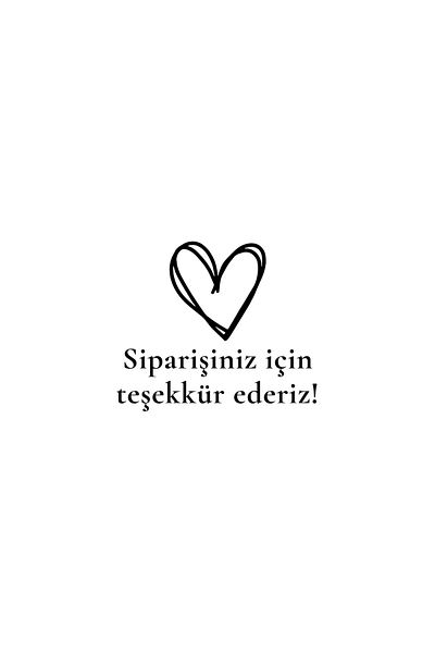 SVS ETİKET PLASTİK Thank You Written Heart Figure Sticker - 40X58, 100 Pieces No: 1