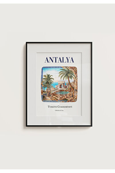 POSTER Antalya Çini Manzaralı (ÇERÇEVESİZ)