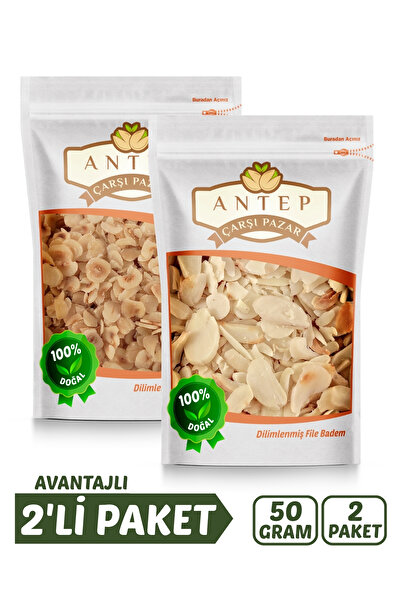 Antep Çarşı Pazar File Badem 50 Gr. | File Fındık 50 Gr.
