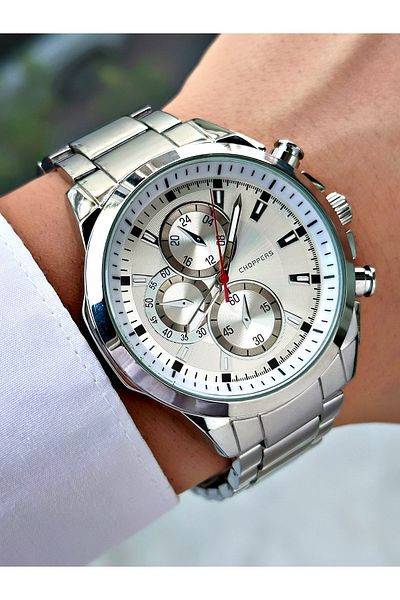 Choppers ساعة يد رجالية معدنية للموسم الجديد