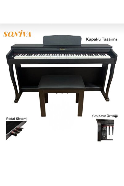 SONİVA Piyano 88 Tuşlu Tuş Hassasiyetli Kaliteli Piyano
