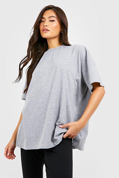 CLAYES Сірий оверсайз-футболка Ath Leisure - велосипедний комір, короткий рукав