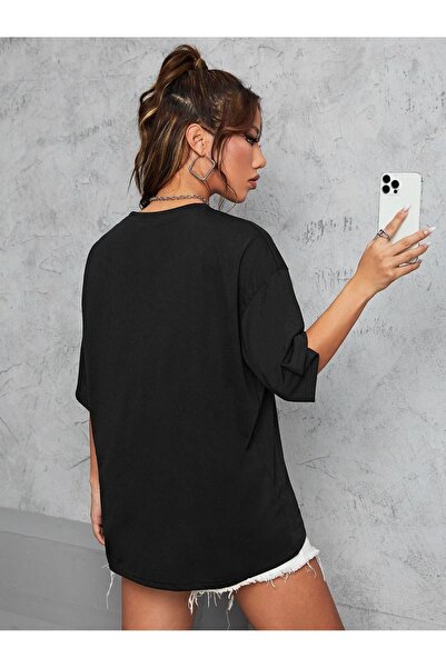 CLAYES Νέα Υόρκη 1968 Young Single Jersey T-shirt - Μαύρο Oversize Crew λαιμόκοψη κοντό μανίκι