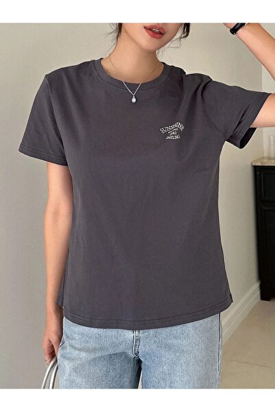 CLAYES Μπλουζάκι Sunshine 1982 Single Jersey - Smoked printed Oversize κοντομάνικο μπλουζάκι με λαιμόκοψη