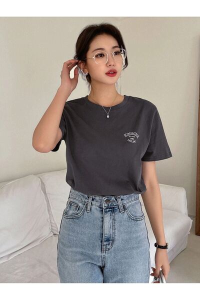 CLAYES Μπλουζάκι Sunshine 1982 Single Jersey - Smoked printed Oversize κοντομάνικο μπλουζάκι με λαιμόκοψη