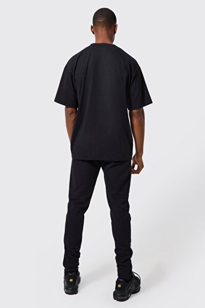 CLAYES Σετ 2 ανδρικών μπλουζών μονό ζέρσεϊ - ασπρόμαυρη στάμπα, κοντομάνικο μπλουζάκι με λαιμόκοψη