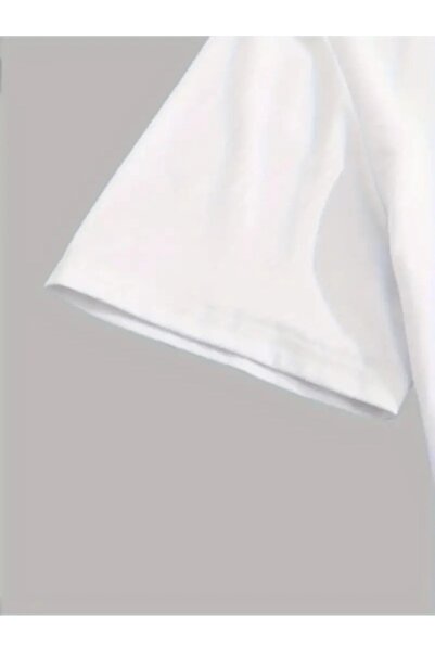 CLAYES Tricou oversize alb – Model unisex cu detaliu dungi scris Paris