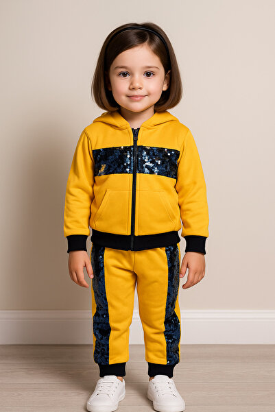 KAMİKAM Payetli bebek eşofman takım