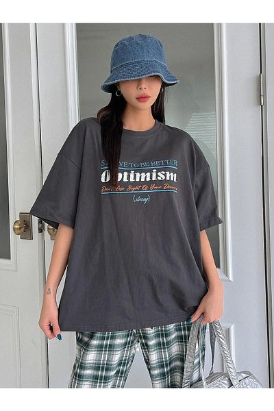CLAYES Smoked Oversize Optimism T-shirt - Oversize Printed