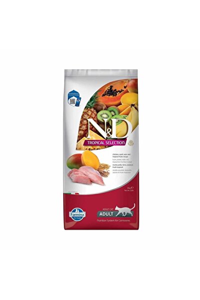 N&D Tropical Selection Tavuklu ve Tropikal Meyveli Yetişkin Kedi Maması 10kg
