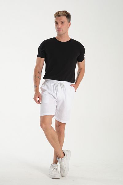 ByWear White Linen Shorts