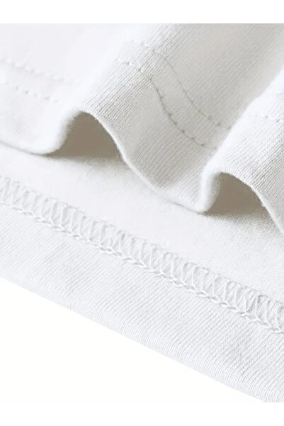 CLAYES Λευκό μπλουζάκι Oversize – Unisex μοντέλο με στάμπα μπαμπού με τσέπη