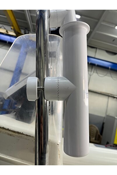 3D MARİN Olta Kamış Tutucu Beyaz Renk 22-25 Mm Boru Vardevela Bağlantılı Ayarlanabilir 360 Derece