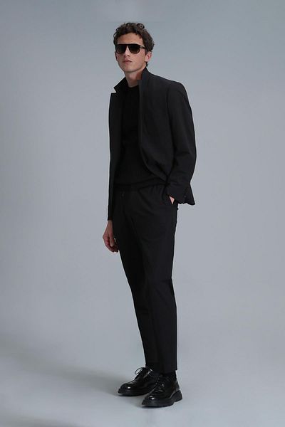 Lufian Ανδρικό μπλέιζερ μπουφάν Asel Black Slim Fit Sports