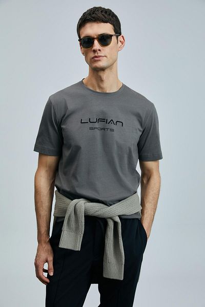 Lufian 111020250 Ανδρικό μπλουζάκι Fusion Modern Graphic T-Shirt ΚΑΦΕ