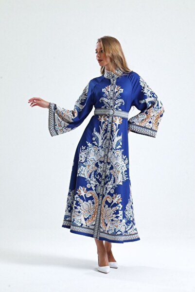 WellWay Rochie din țesătură Atlas cu detaliu din dantelă (cureaua inclusă) - ...