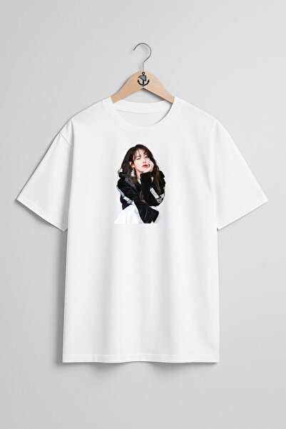 Bahriyeli Collection supradimensionat Iu Coreea de Sud K-Pop 0, Lee Ji Eun Design unisex cu imprimeu pe piept tricou