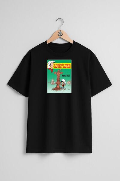 Bahriyeli Collection تي شيرت للأطفال مقاس كبير Lucky، تمثال Squaw Lucky Luke ...
