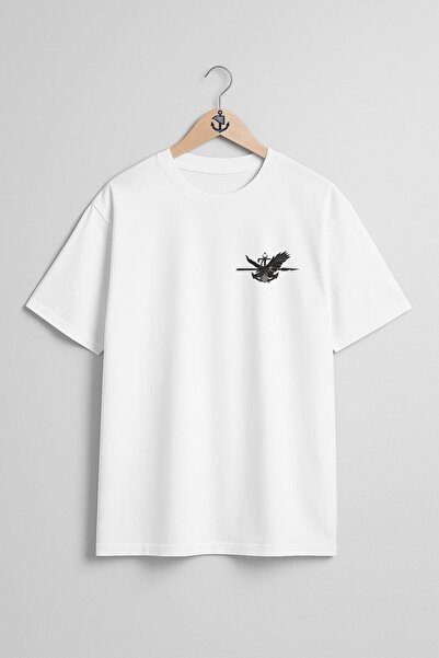 Bahriyeli Collection supradimensionat Sat - Comandă de asalt subacvatică unisex cu design de buzunar și spate tricou